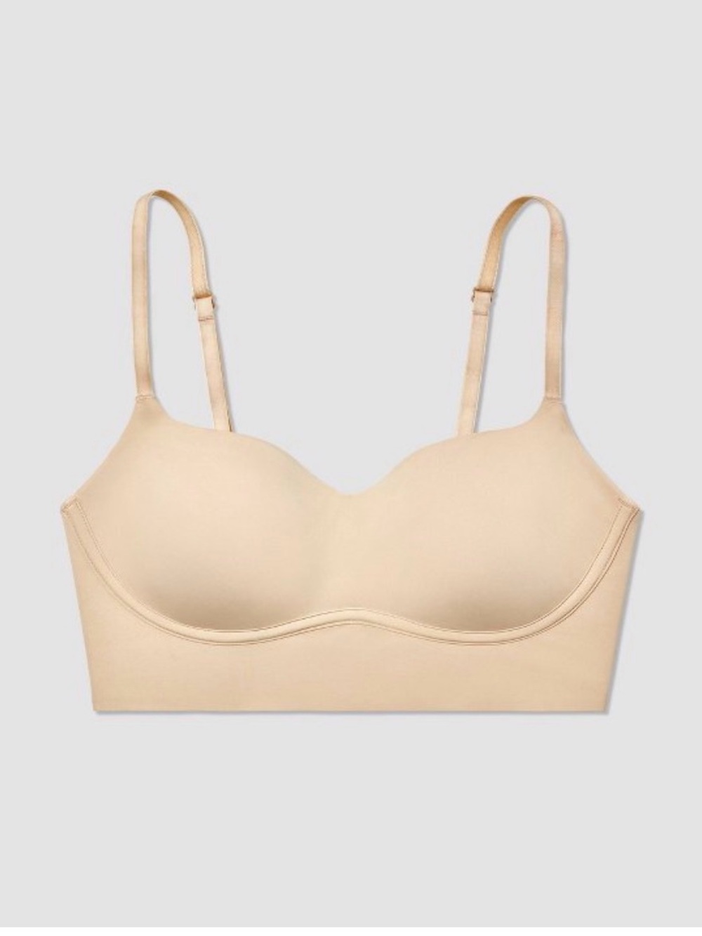 True & Co. Nude Longline Smooth Bra size S